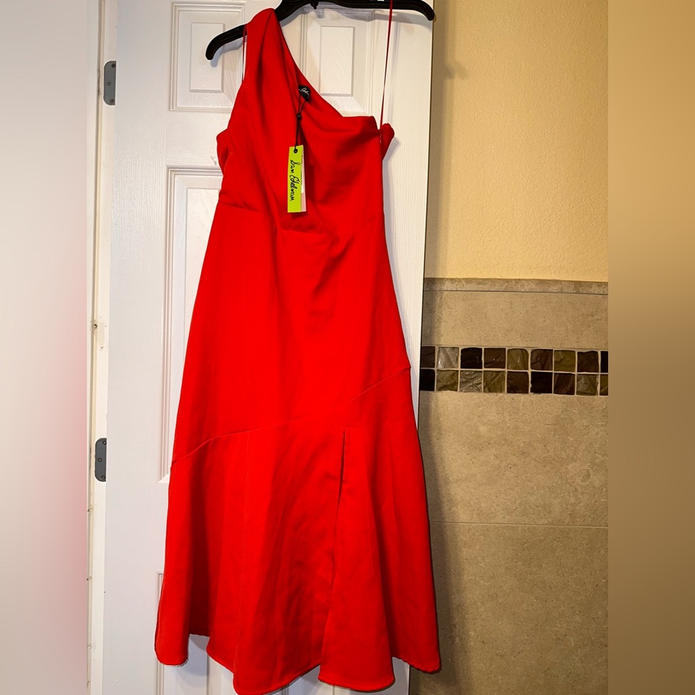 Sam Edelman NWT Coral Cady One Shoulder Maxi Lined Side Zip Dress